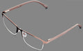 Men Premium Optical Frame Wide Large Head Reading Glasses Half Rim Metal 149MM