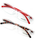 2 Pairs Lightweight Transparent Frame Clear Rectangular Readers Reading Glasses - Vision World