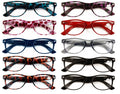 10 Pairs Comfortable Classic Reading Glasses for Men or Women – Lightweight Read