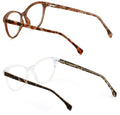 2 Pairs Women 2 Tone Oval Tortoise Temple Optical Frame Fashion Reading Glasses ZT102