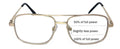 Metal Aviator Progressive Clear Lens No Line Reading Glasses Tri-Focal Reader - Vision World