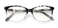 Women 2 Tone Leopard Acetate Non-prescription Glasses Frame Clear Lens Eyeglasse - Vision World