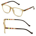 2 Pairs of Translucent Plaid Stripe Readers - Clear Sexy Reading Glasses - Vision World