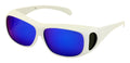 Large Polarized Fit Over Glasses Sunglasses 63mm Frame Mirror Unisex Taiwan Made - Vision World