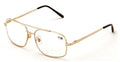 Metal Aviator Progressive Clear Lens No Line Reading Glasses Tri-Focal Reader - Vision World