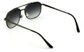 Metal Aviator Sunglasses - Gradient Lens Spring Hinge Square - Gold Black Brown - Vision World