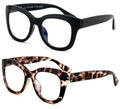 2 Pairs Glasses Blue Light Blocking, UV Computer Readers Reading Bold Eye Clear