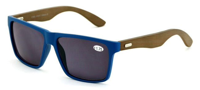 Men Genuine Bamboo Large Full Lens Sunglasses Reader Tinted Reading Glasses 145m