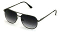 Metal Aviator Sunglasses - Gradient Lens Spring Hinge Square - Gold Black Brown - Vision World