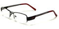 Khan Rectangular Half Rimless Metal Reader Reading Glasses Semi-Rimless - Vision World