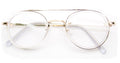 Vintage Inspired Metal Bridge and Temple - Clip-On Look Clear Lens Eye Glasses - Vision World