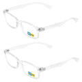 2 Pairs Unisex Anti Blue Blocker Computer UV Protection Clear Lens Eye Glasses