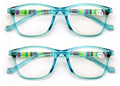2 Pairs of Translucent Plaid Stripe Readers - Clear Sexy Reading Glasses - Vision World