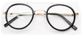Vintage Inspired Metal Bridge and Temple - Clip-On Look Clear Lens Eye Glasses - Vision World