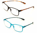 2 or 3 Pairs Rectangular Lightweight Flexible Temple Readers - Colorful Reading - Vision World