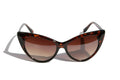 Women high Pointed Vintage Inspired Brown Tortoise Cat Eye Sunglasses W3029 - Vision World