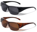 Half Rim Polarized FIT OVER Sunglasses Wear Over Prescription Eyeglasses Unisex