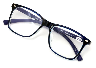 Men Premium Reading Glasses TR90 with Extended Temple - Clear Lens Reader Spring