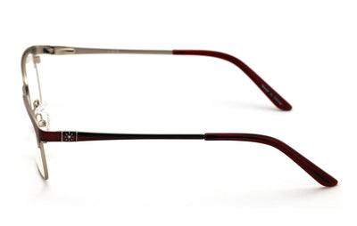 Women Stainless Steel Metal  Non-prescription Eye Glasses Frame Clear Lens Half - Vision World