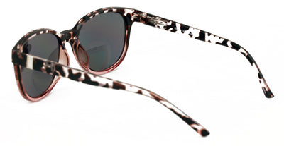 Women’s Bifocal 2-Tone Tortoise Reading Sunglasses – UV400 Tinted Lenses, Oval C