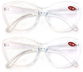 2 Pairs Round Retro Women Reading glasses - Rx Magnified Readers Cateye Vintage - Vision World