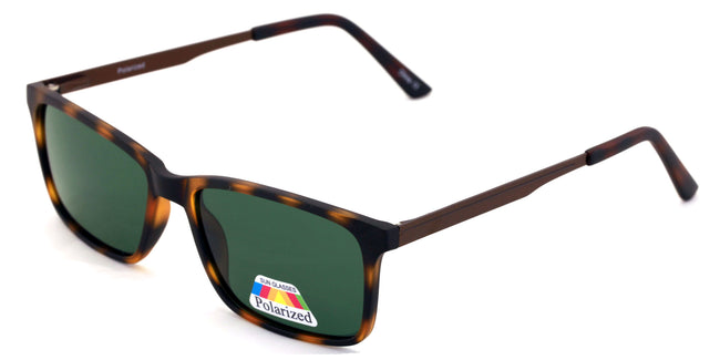 Men Premium Polarized TR90 Extended Metal Temple Large Sunglasses 147mm Rectangl - Vision World