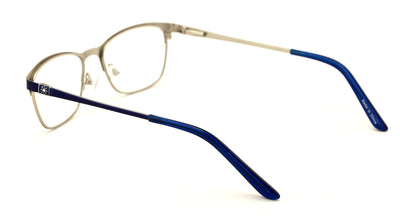 Women Stainless Steel Metal  Non-prescription Eye Glasses Frame Clear Lens Half - Vision World
