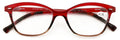 Women 2 Tone Cateye Clear Progressive Reading Glasses - Zero Power On Top Reader