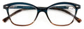 Women 2 Tone Cateye Clear Progressive Reading Glasses - Zero Power On Top Reader