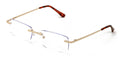 Slim Rimless lightweight metal anti blue light blocking UV reading glasses Clear