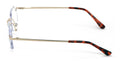Slim Rimless lightweight metal anti blue light blocking UV reading glasses Clear