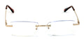 Slim Rimless lightweight metal anti blue light blocking UV reading glasses Clear