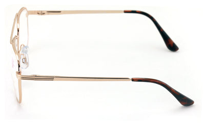 Bifocal Metal Aviator Reading Glasses Big Lens Spring Hinge Square Clear Reader - Vision World