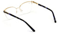 Women's Round Half Rim Optical Frame Reading Glasses - Clear Lens Metal Eyeglass