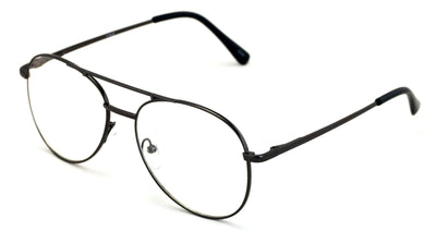 Quality Metal Aviator Reading Glasses - Spring Hinge Tear Drop Reader gold brown - Vision World