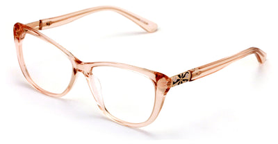 Women Premium Acetate Big Lens Cateye Reading Glasses with Gold Accent - Readers