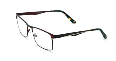 Men Premium Rectangle Stainless Steel Reading Glasses Computer Anti Blue Reader - Vision World