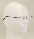 Slim Rimless lightweight metal anti blue light blocking UV reading glasses Clear