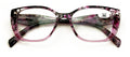 Women 2-tone bold marble print reading glasses - Spring Hinge Clear Lens Reader