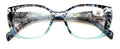 Women 2-tone bold marble print reading glasses - Spring Hinge Clear Lens Reader