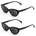 2 Pairs Women Cateye Black Tortoise Reading Sunglasses - Outdoor Cat Eye Readers - Vision World