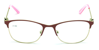 Women's Half Rim Optical Frame Reading Glasses Rhinestones - Clear Eyeglasses - Vision World
