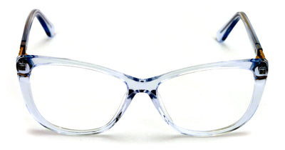 Women Premium Acetate Big Lens Cateye Reading Glasses with Gold Accent - Readers