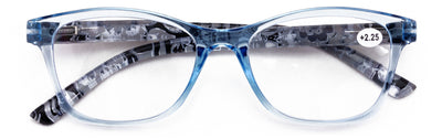 Women Floral Clear Progressive Reading Glasses - Zero Power on Top - No Bubble