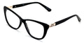 Women Premium Acetate Big Lens Cateye Reading Glasses with Gold Accent - Readers