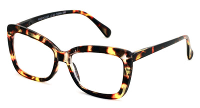 Women Big Lens Butterfly Reading Glasses - Fun Cateye Clear Lens Readers Leopard - Vision World