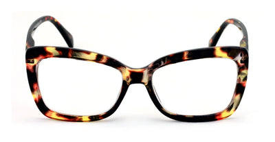 Women Big Lens Butterfly Reading Glasses - Fun Cateye Clear Lens Readers Leopard - Vision World