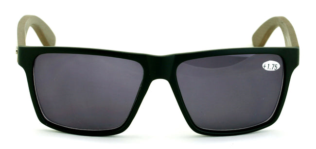 Men Genuine Bamboo Large Full Lens Sunglasses Reader Tinted Reading Glasses 145m