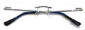 Slim Rimless lightweight metal anti blue light blocking UV reading glasses Clear