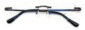 Slim Rimless lightweight metal anti blue light blocking UV reading glasses Clear
